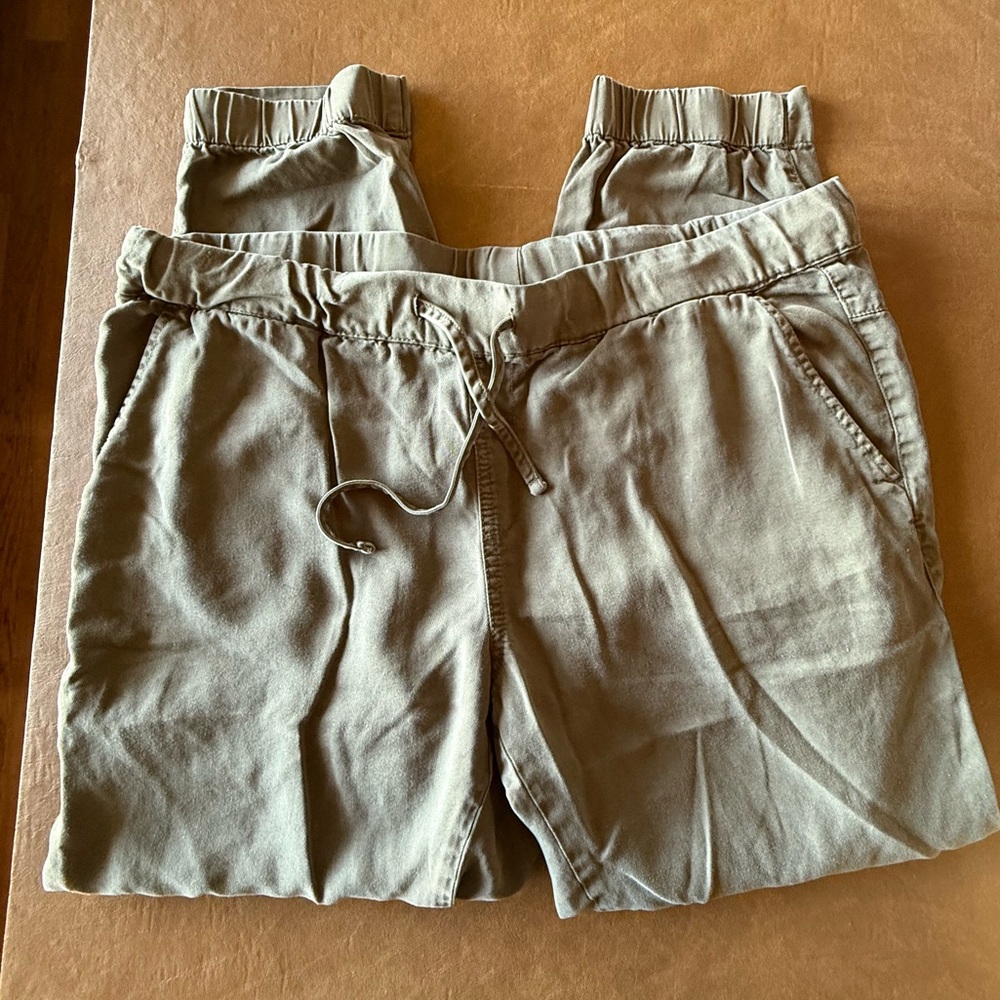 Ten Tree Olive Colored Khaki Drawstring Pants - Women's Size Large